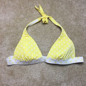 Victorias Secret Yellow polkadot bikini top Medium